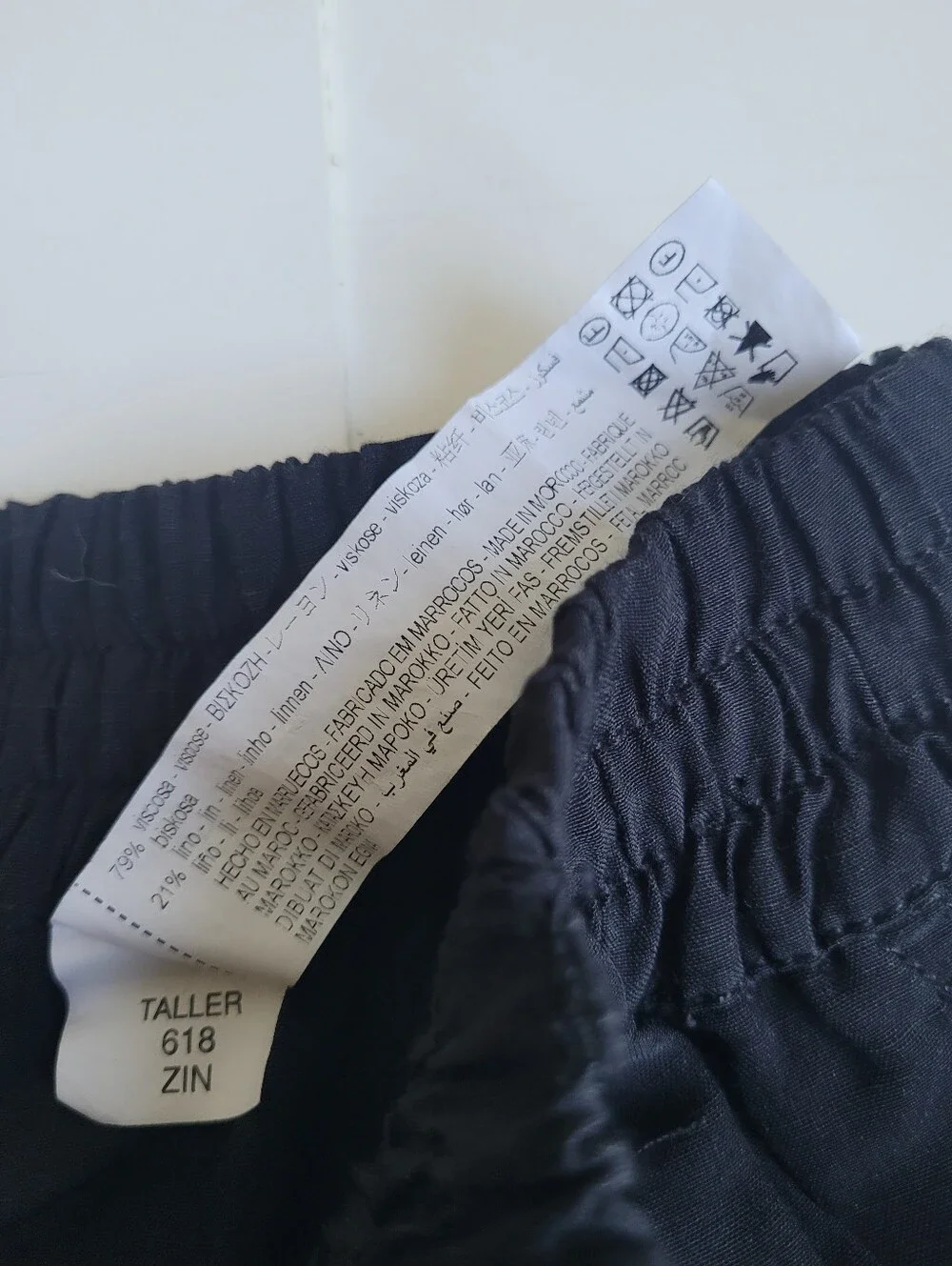 Zara Oversized Wide Leg Baggy Cargo Pants Black Womens Medium Streetwear
